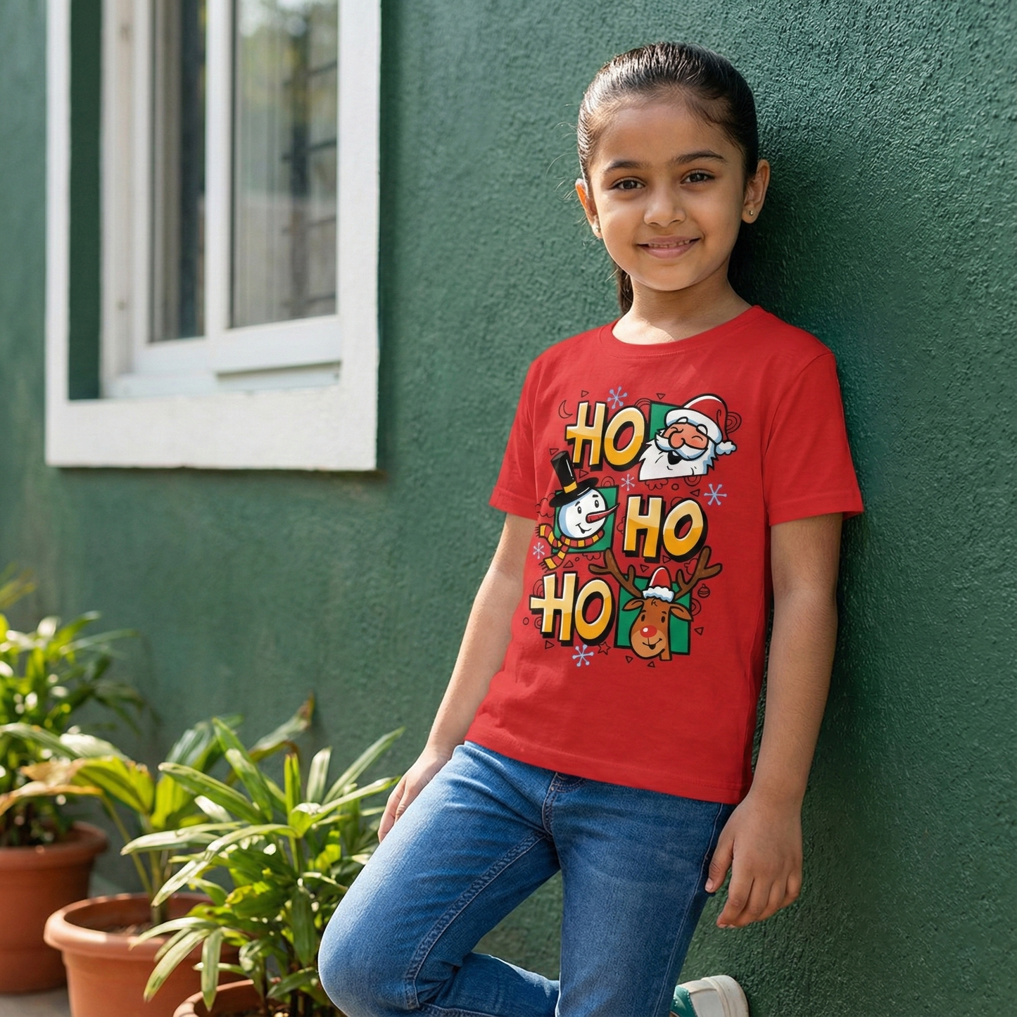 Ho Ho Ho - Kids Crew Neck T-Shirt
