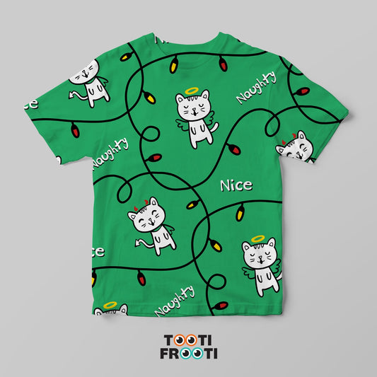 Naughty and Nice - Kids AOP T-Shirt