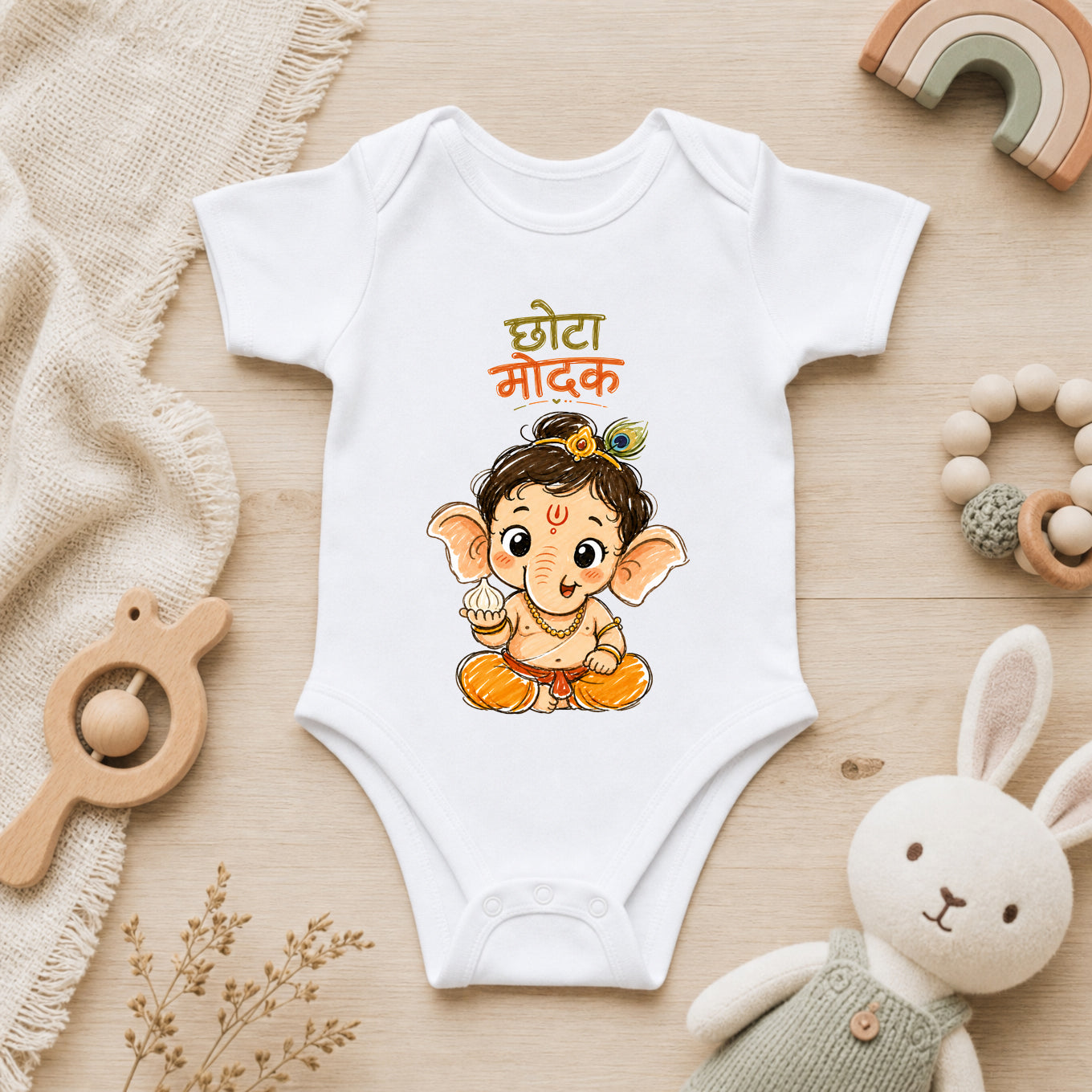 Ganesha - Chota modak - Kids Rompers