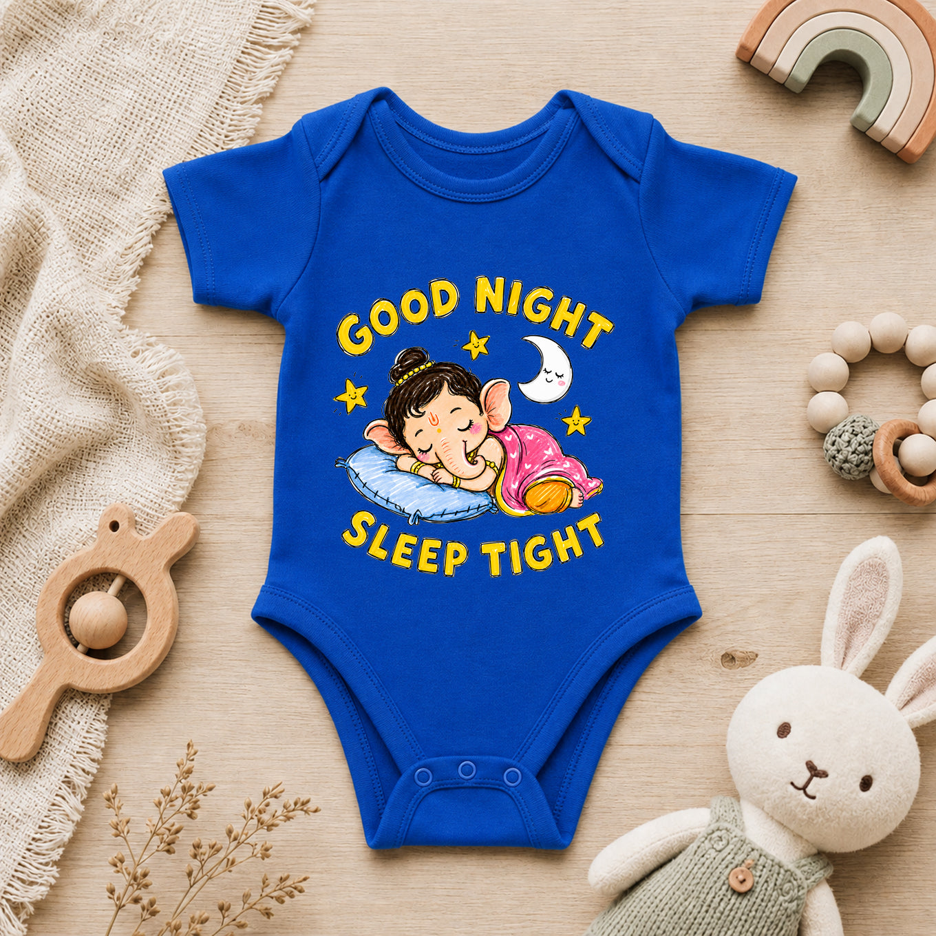 Ganesha - goodnight - Kids Rompers