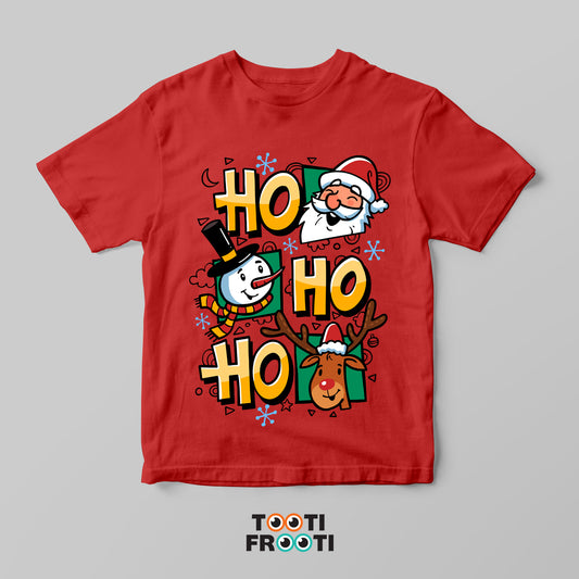 Ho Ho Ho - Kids Crew Neck T-Shirt