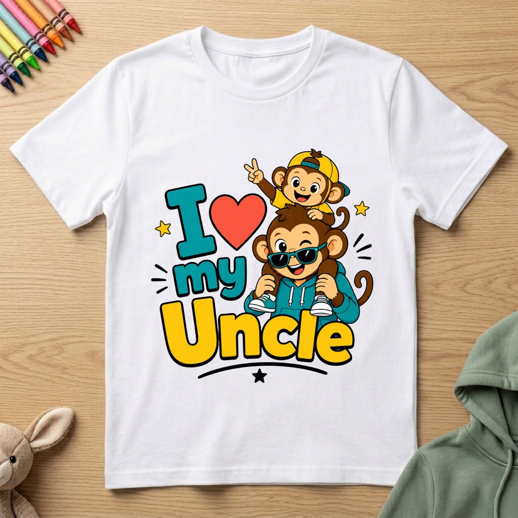 I Love my Uncle - Kids Crew Neck T-Shirt