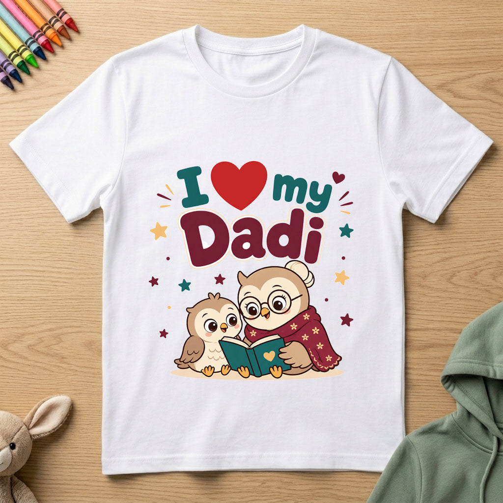 I Love my Dadi - Kids Crew Neck T-Shirt