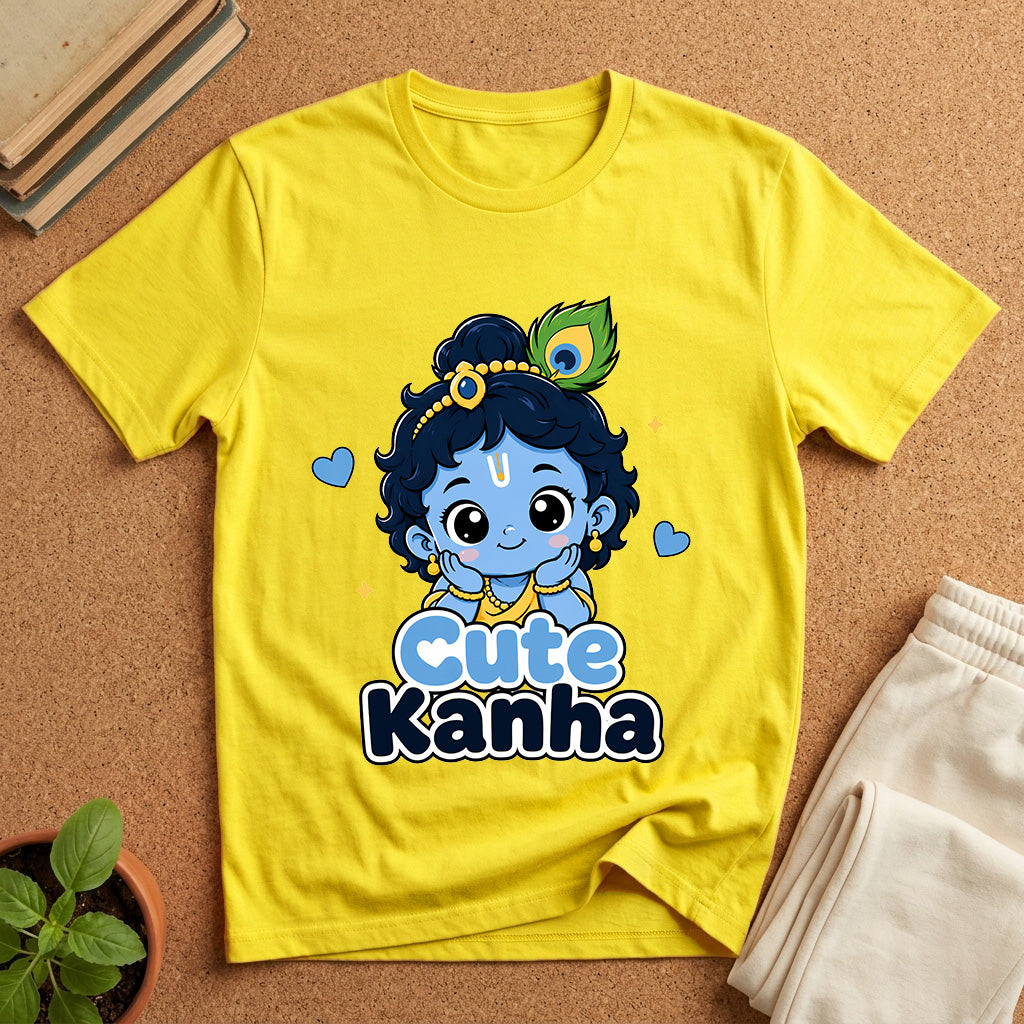 Cute Kanha - Kids Crew Neck T-Shirt