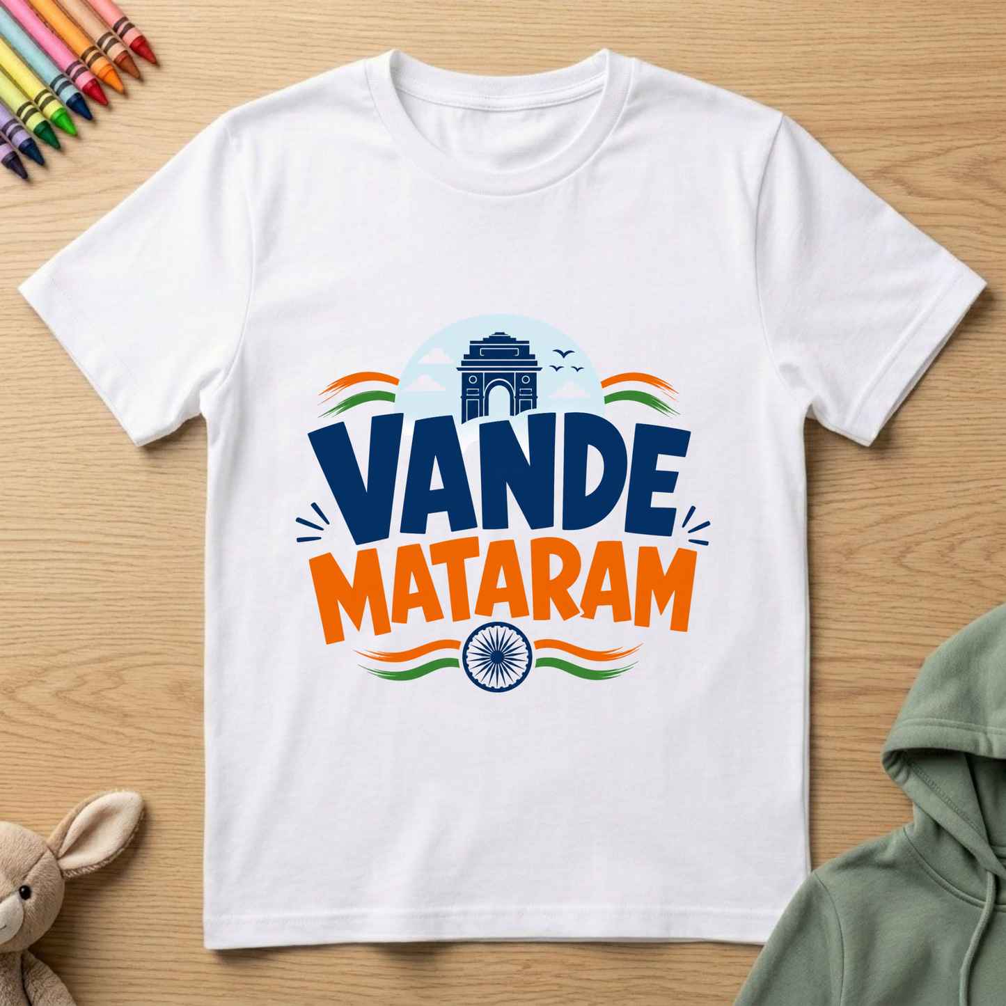 Vande Mataram - Kids Crew Neck T-Shirt