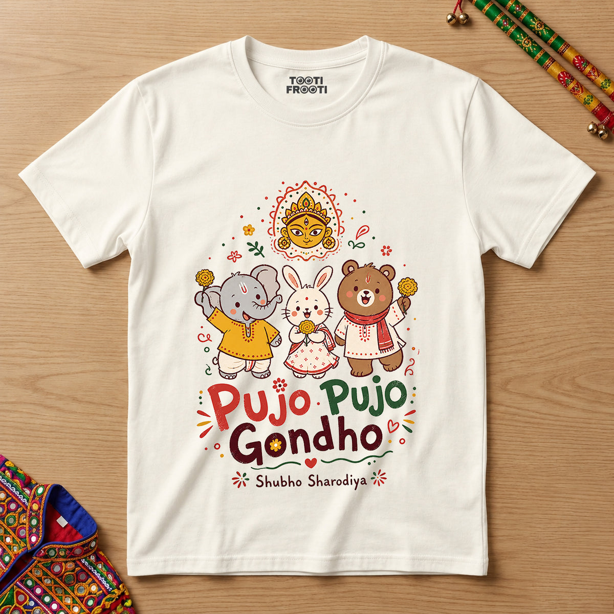 Pujo Pujo Gondho - Crew Neck T-Shirt