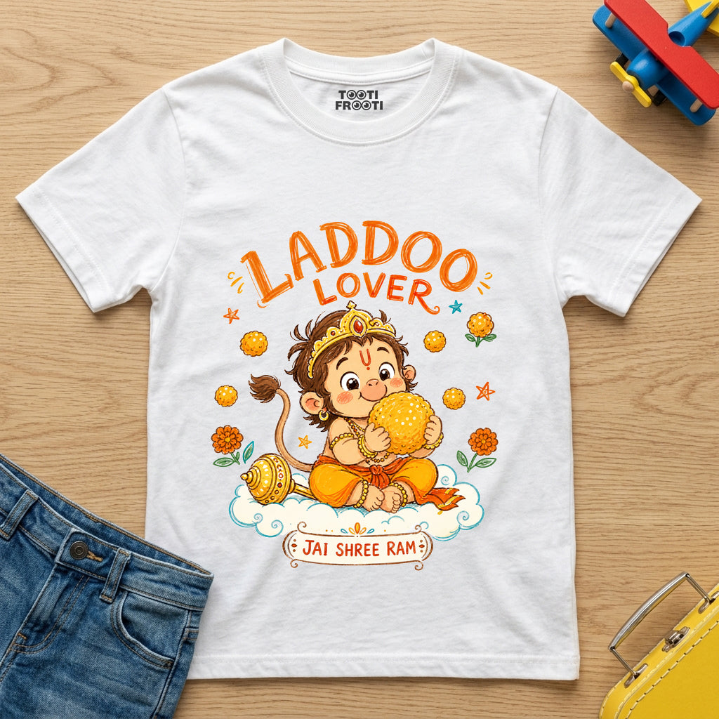 Hanuman - Laddoo Lover - Kids Crew Neck T-Shirt