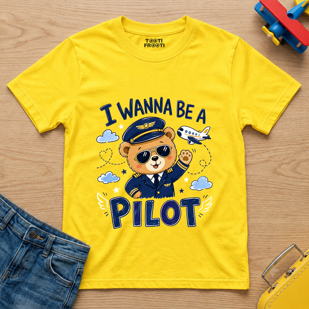 I wanna be a Pilot - Crew Neck T-Shirt
