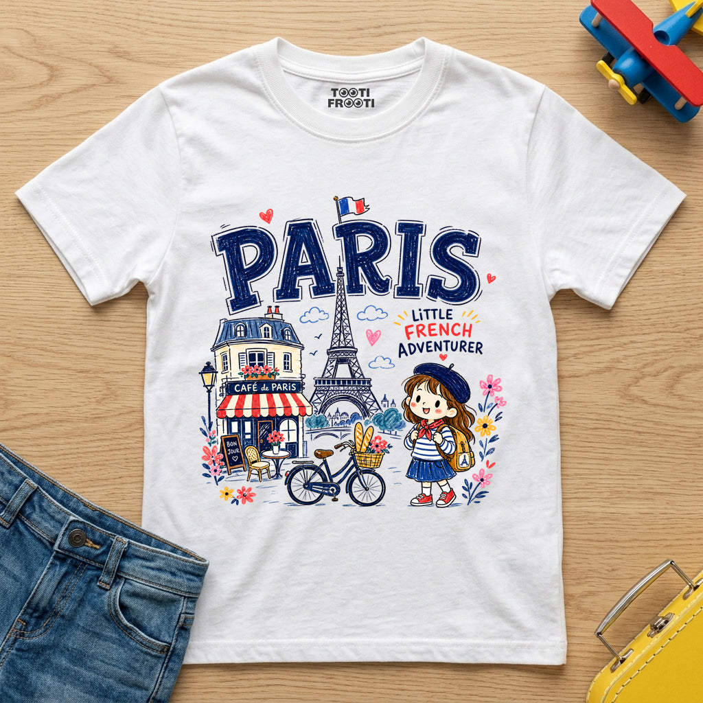 Explorer Paris - Kids Crew Neck T-Shirt