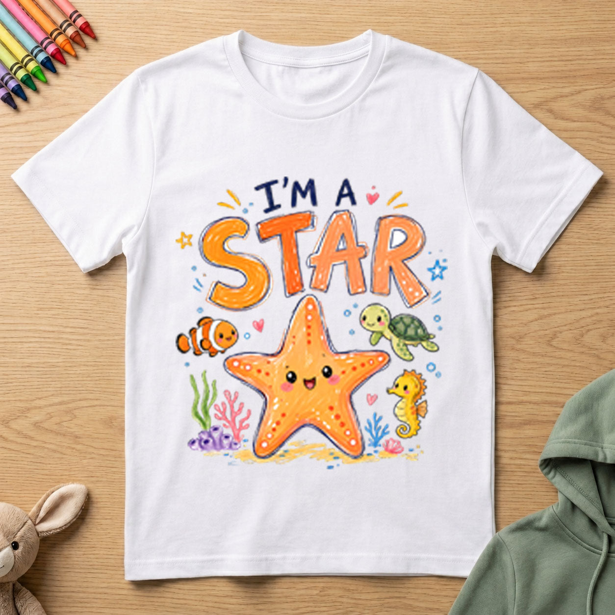 I'm a Star - Kids Crew Neck T-Shirt