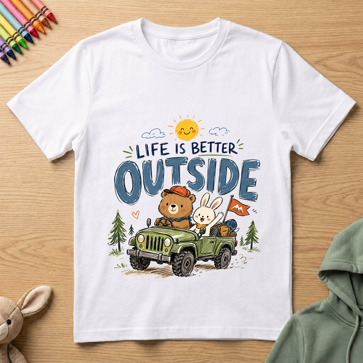 Life is Better Outside - Kids Crew Neck T-Shirt