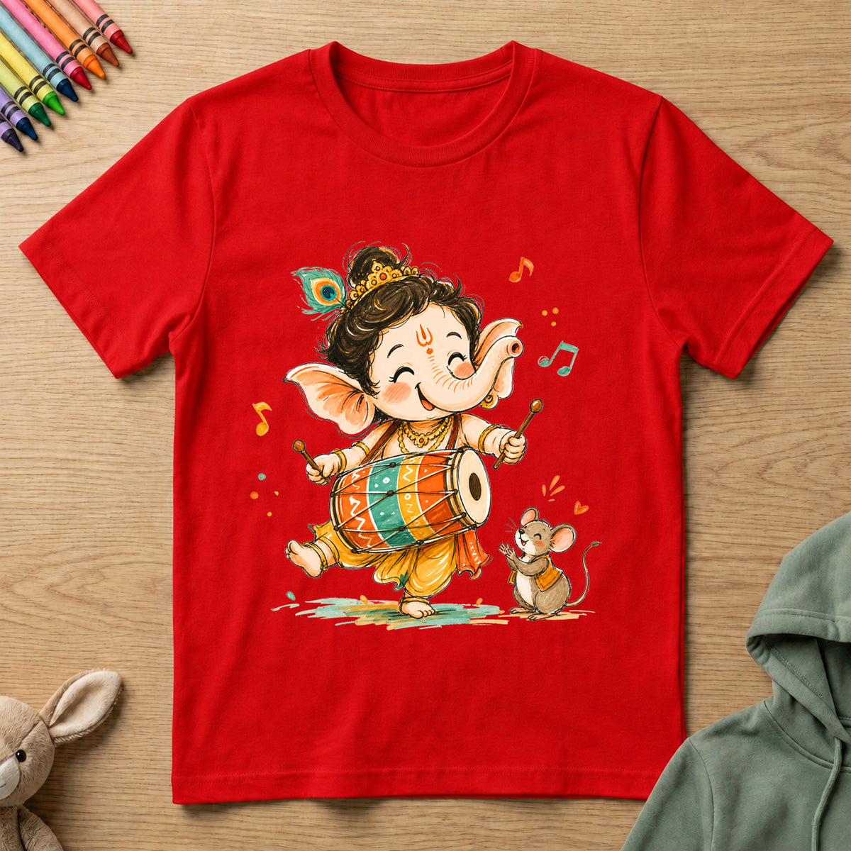 Ganesha Dhol 2 - Crew Neck T-Shirt