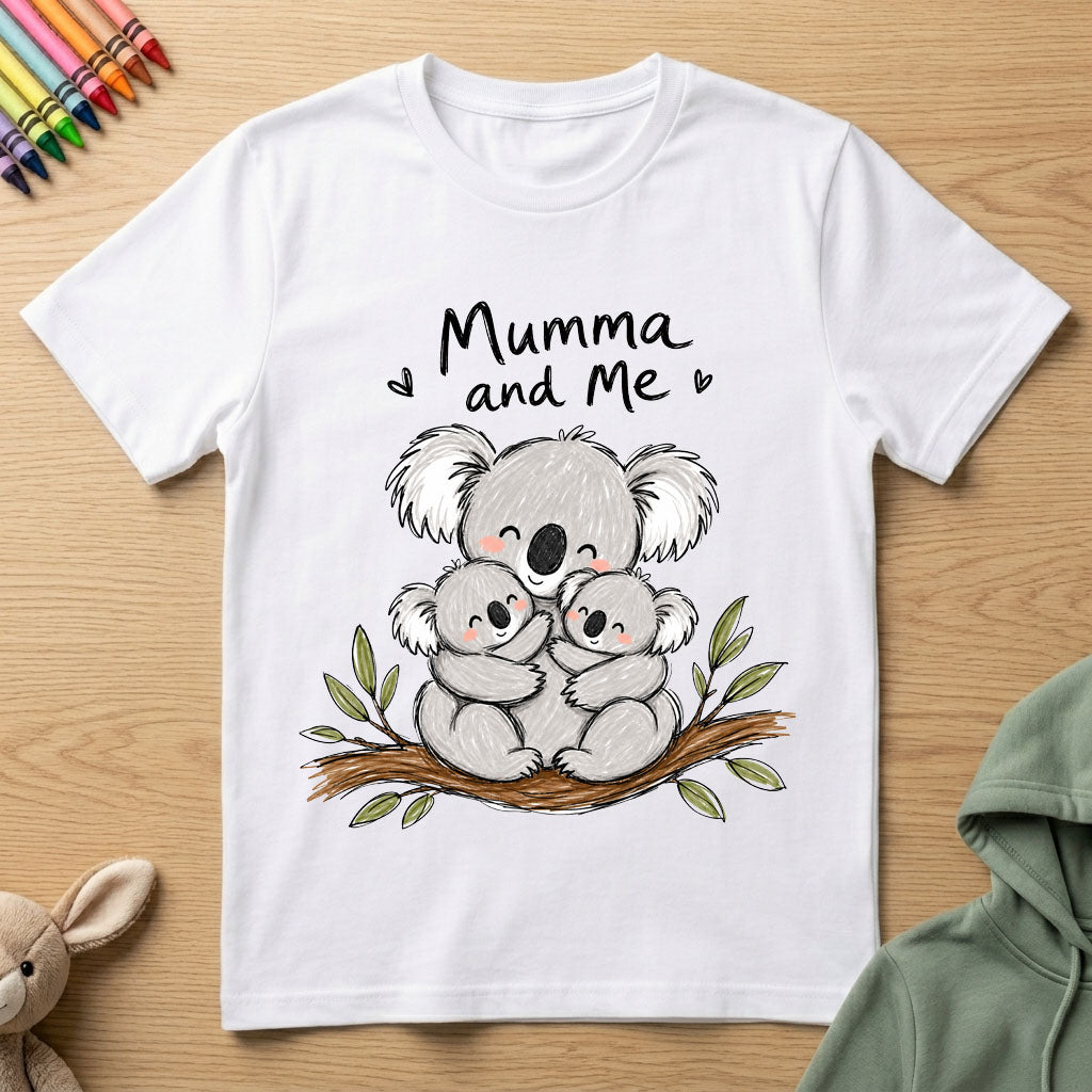 Mumma and me Koala Twins - Kids Crew Neck T-Shirt