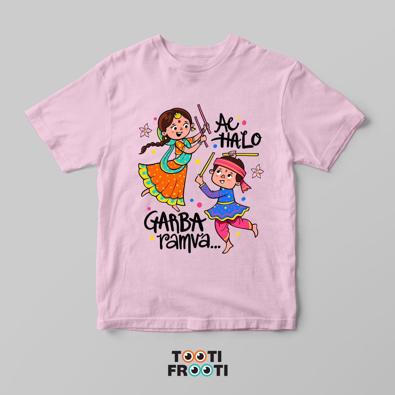 Ae Halo Garba Ramva - kids Crew Neck Cotton T-Shirt