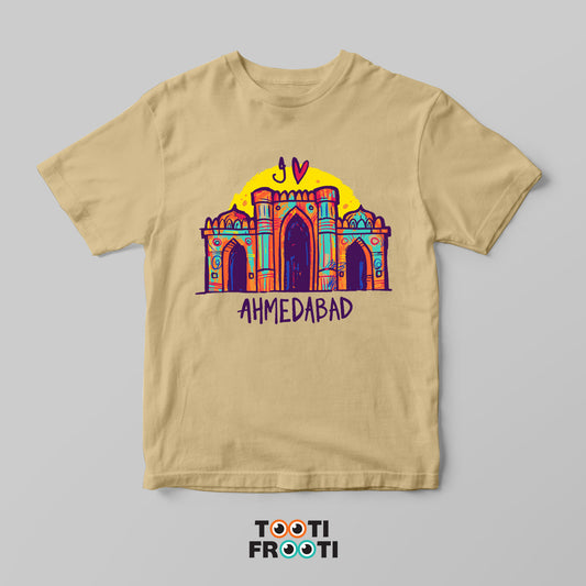 I Love Ahmedabad - Heritage 2 - Kids Crew Neck T-Shirt