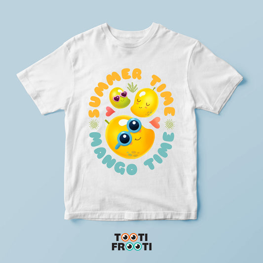 Summer time, Mango Time - Kids Crew Neck T-Shirt
