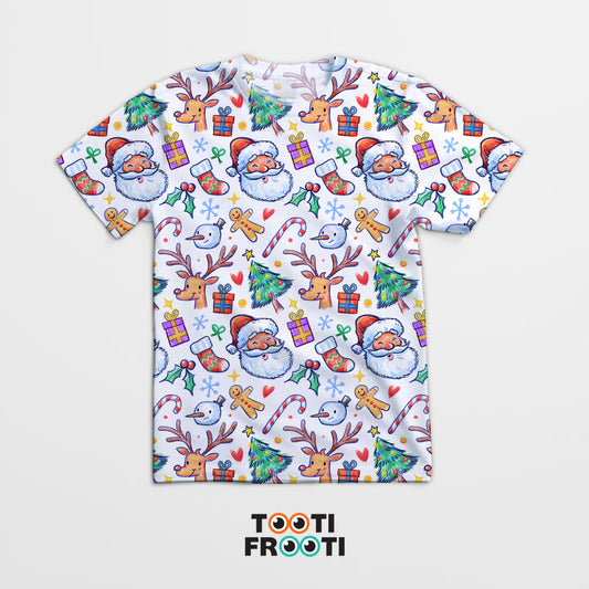 Christmas Doodles - Unisex AOP T-Shirt