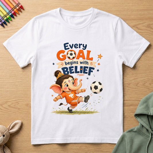Ganesha Football - Kids Crew Neck T-Shirt