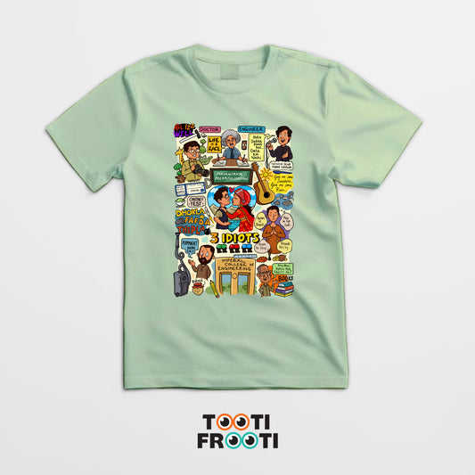 3 idiots Doodle Mashup - Unisex Classic Crew T-Shirt