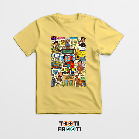3 idiots Doodle Mashup - Unisex Classic Crew T-Shirt