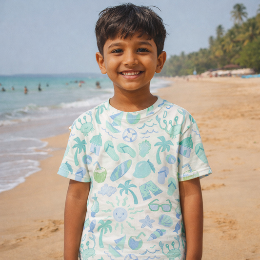 At the Beach - Kids AOP T-Shirt