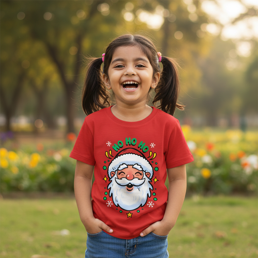 Ho ho ho santa - kids Crew Neck T-Shirt