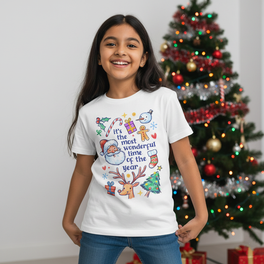 its the most wonderful time of the year - Kids Crew Neck T-Shirt