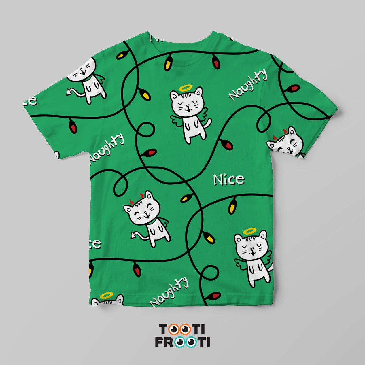 Naughty and Nice - Kids AOP T-Shirt