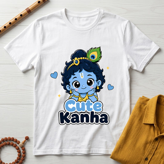 Cute Kanha - Kids Crew Neck T-Shirt