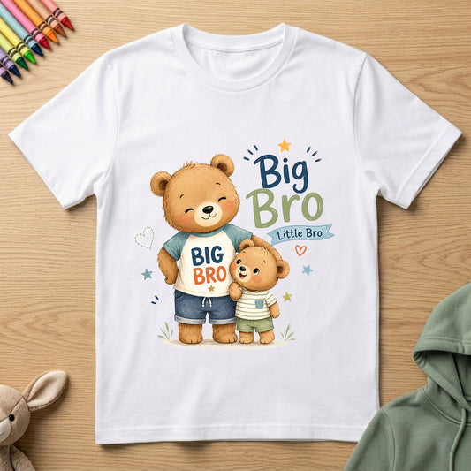 Big Bro Little Bro - kids Crew Neck T-Shirt