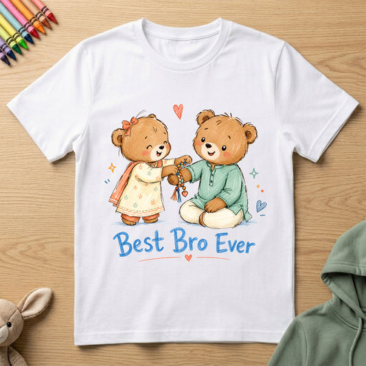Best Bro Ever - Kids Crew Neck T-Shirt