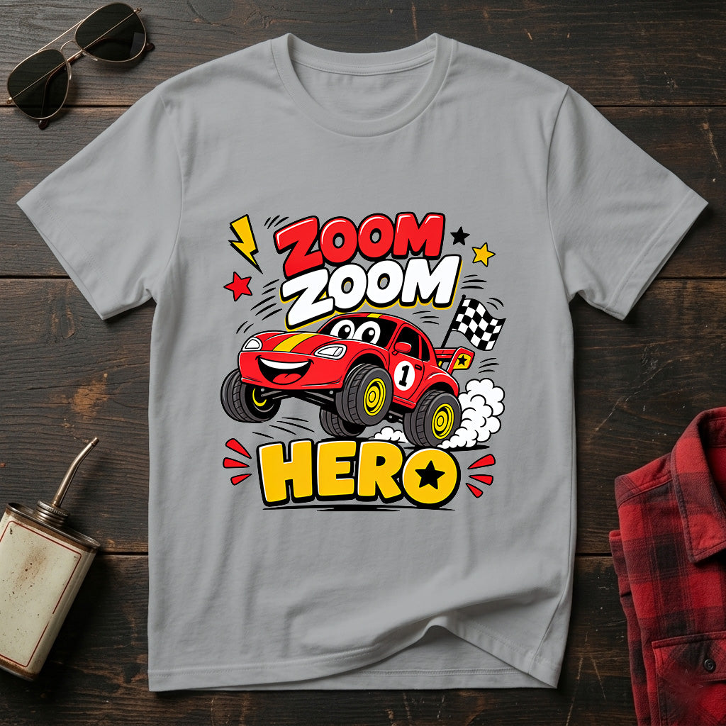 Zoom Zoom - Kids Crew Neck T-Shirt