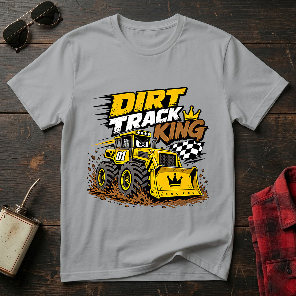 Dirt Track King - Kids Crew Neck T-Shirt