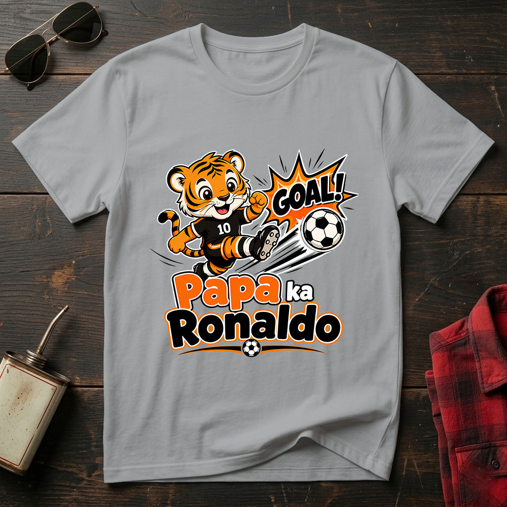 Papa Ka Ronaldo - Kids Crew Neck T-Shirt