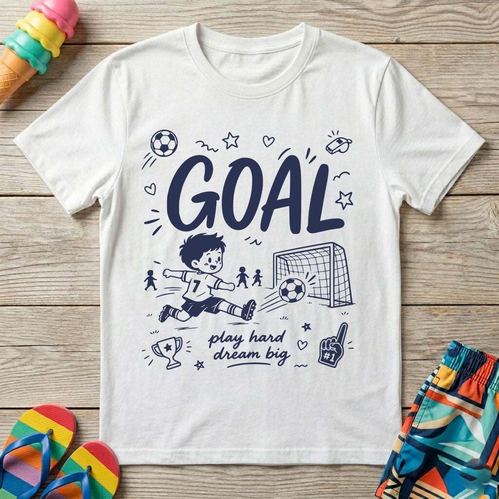 Play Hard Dream Big - Kids Crew Neck T-Shirt