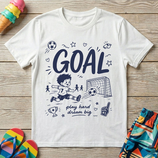 Play Hard Dream Big - Kids Crew Neck T-Shirt
