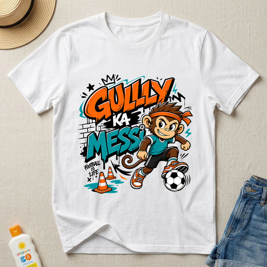 Gully Ka Messi - Kids Crew Neck T-Shirt