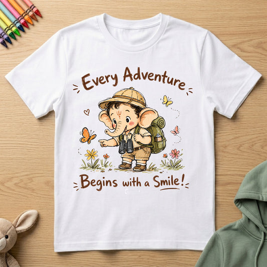Ganesha Adventure - Kids Crew Neck T-Shirt