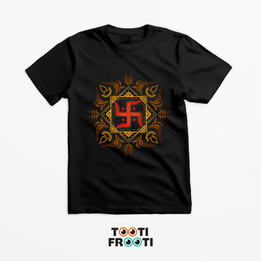 Swastika Runic Fire - Unisex Classic Crew T-Shirt