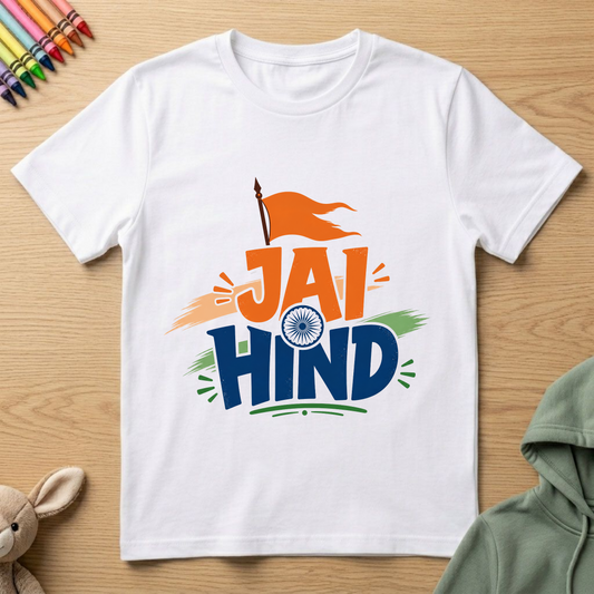 Jai Hind - Kids Crew Neck T-Shirt