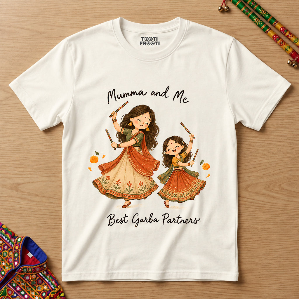 Mumma and Me - Best Garba Partners - Crew Neck T-Shirt