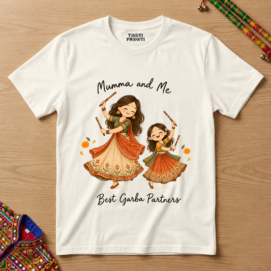 Mumma and Me - Best Garba Partners - Crew Neck T-Shirt