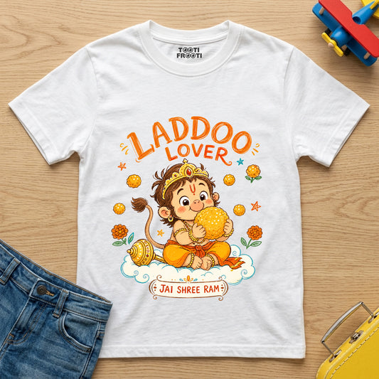 Hanuman -  Laddoo Lover - Kids Crew Neck T-Shirt