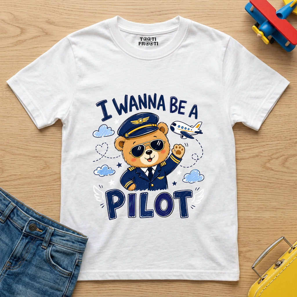 I wanna be a Pilot - Crew Neck T-Shirt
