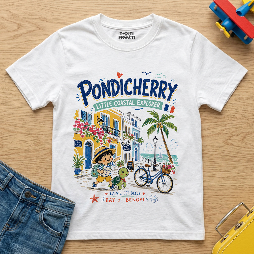 Pondicherry - Kids Crew Neck T-Shirt