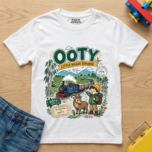 Ooty - Nilgiri Explorer - Kids Crew Neck T-Shirt