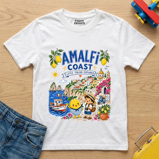 Amalfi Coast Explorer - Kids Crew Neck T-Shirt