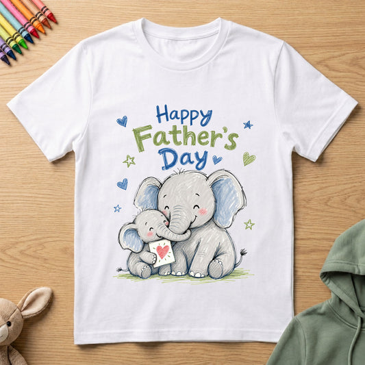 Happy Fathers Day - Jumbo - Kids Crew Neck T-Shirt