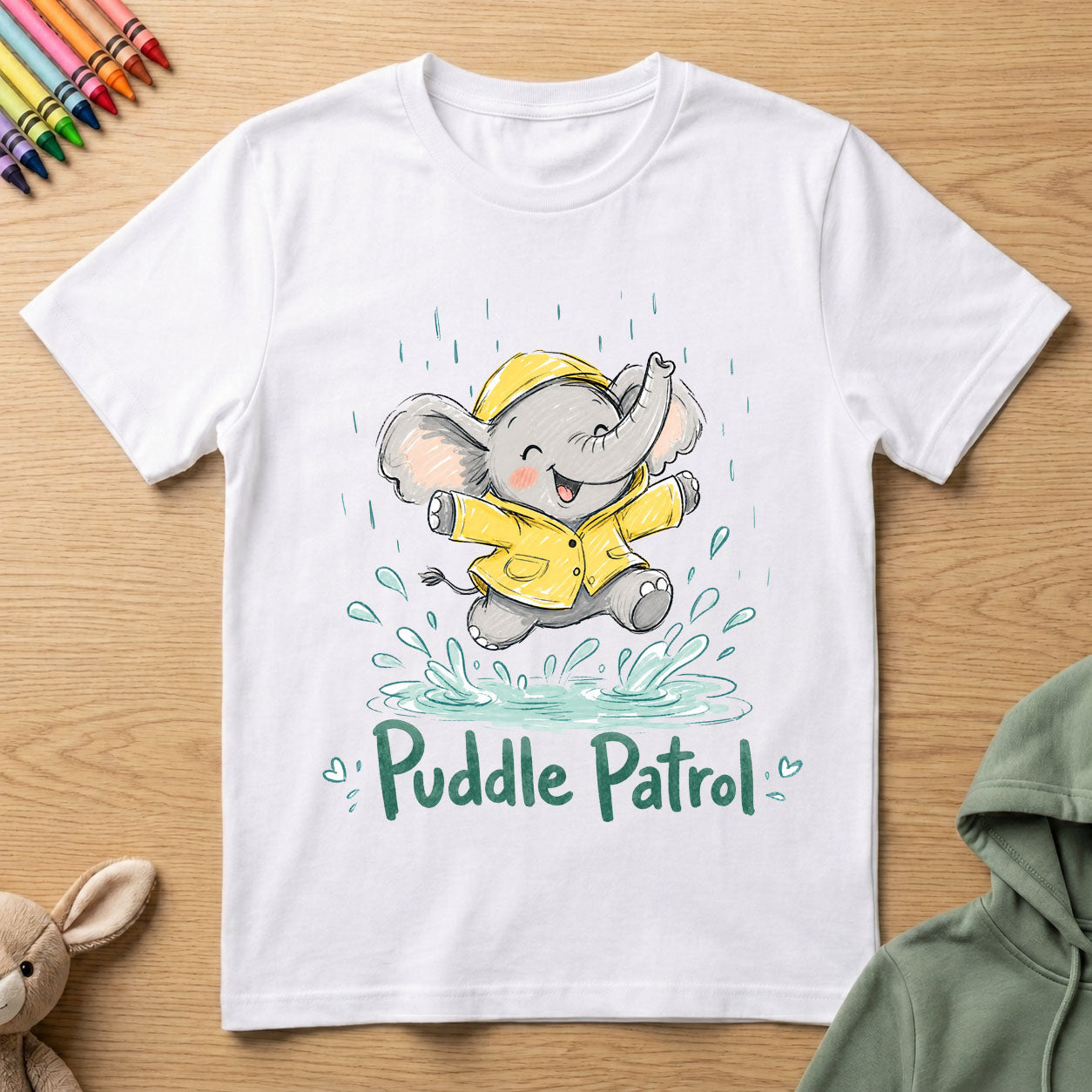Puddle Patrol - Kids Crew Neck T-Shirt