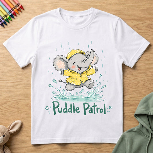 Puddle Patrol - Kids Crew Neck T-Shirt